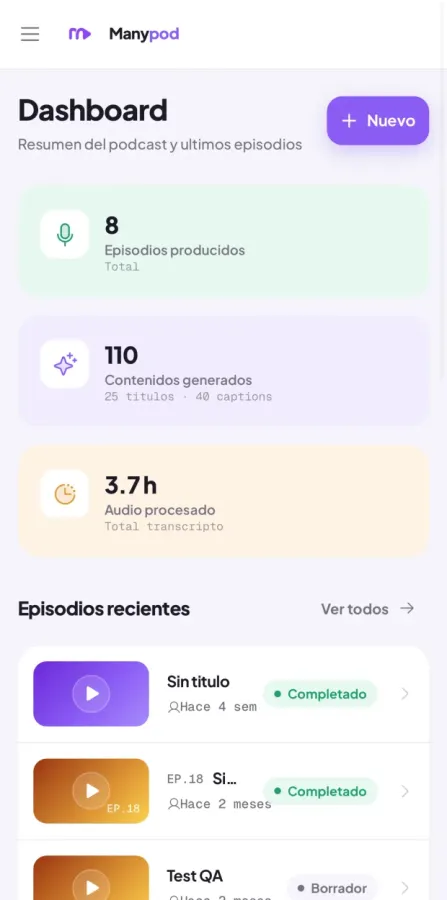ManyPod on mobile